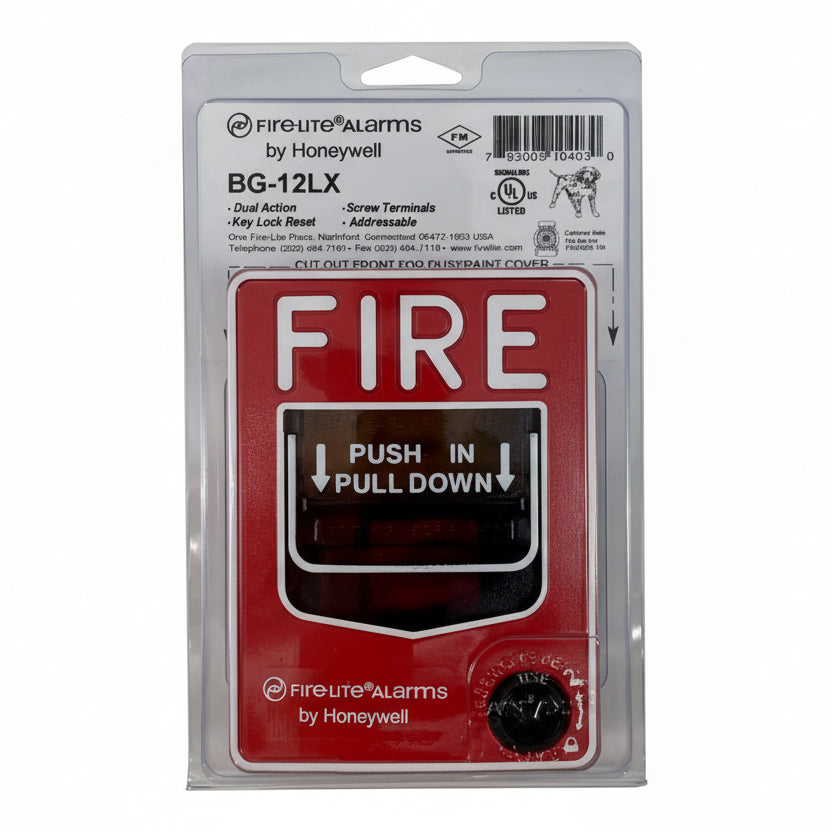 Fire-Lite BG-12LX addressable dual-action pull station