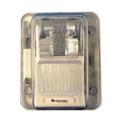 Hochiki 0500-05870 WHEC24-75WW Weatherproof Wall Mount Horn Strobe 24VDC 75CD 100 DBA