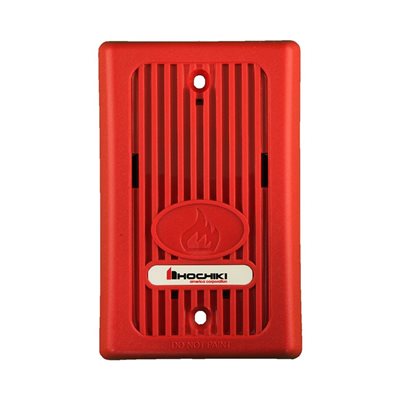 Hochiki HX93-R Intl Mini Horn 1224VDC Wtemporal 3 Sounder Red UL