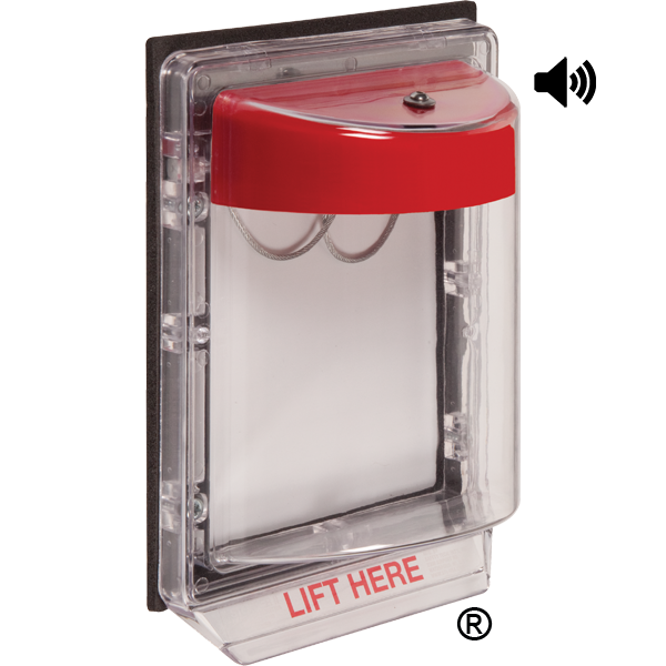 STI STI-1150NR Stopper II with Horn Fl Mt, Indoor/Outdoor - Red Horn Housing