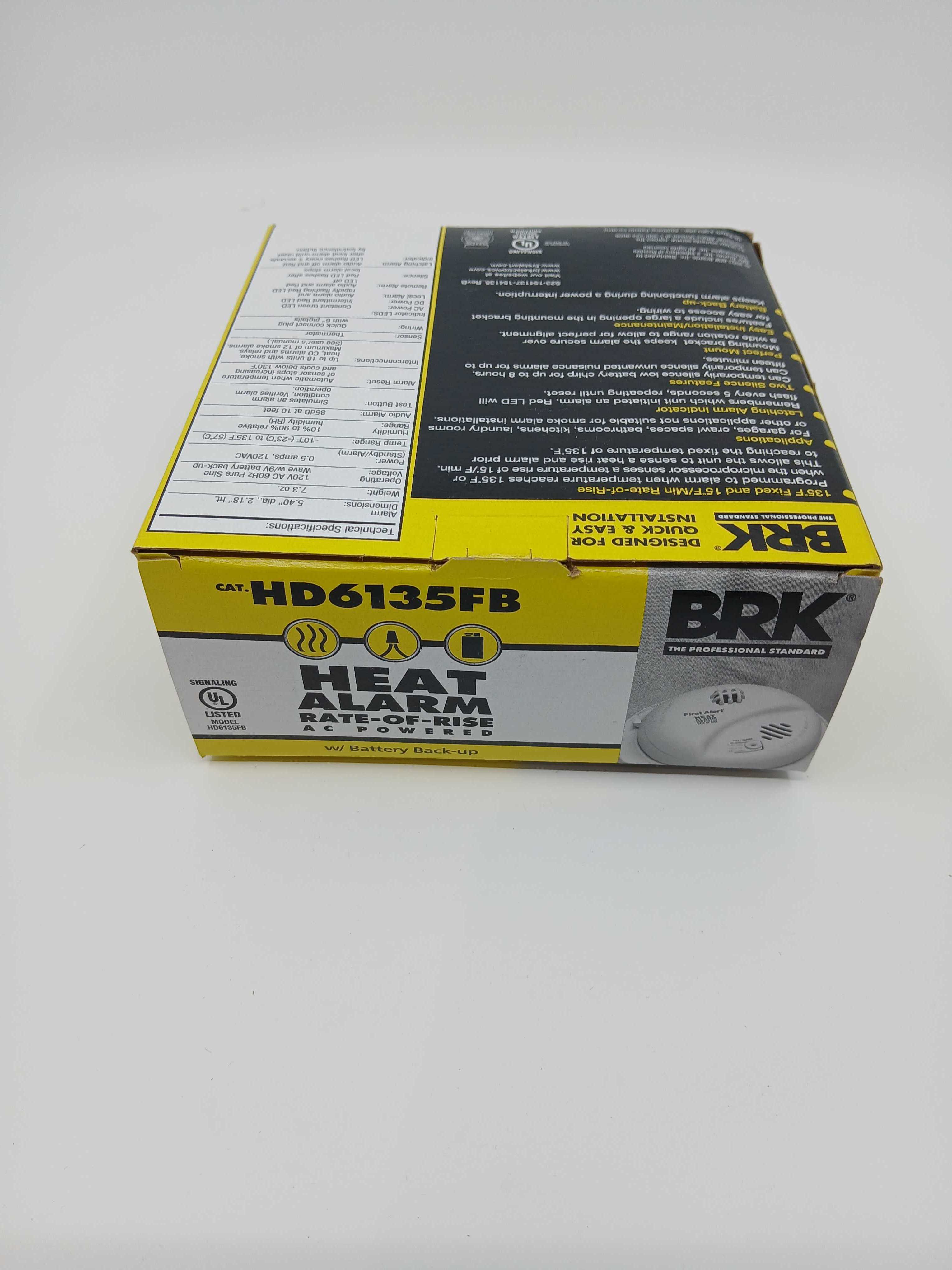 BRK HD6135FB Heat Alarm 135° Fixed and Rate of Rise - The Fire Alarm Supplier