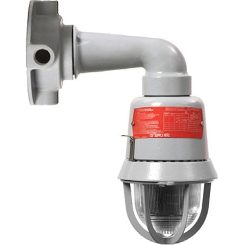 Kidde 116EX-B wall bracket elbow, shown mounted with a 116 Series strobe (strobe not included)