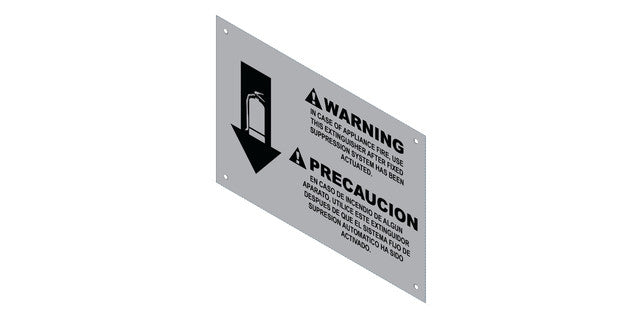 Amerex Fire 14669-P001 Placard Caution WC ENG/SP Sales