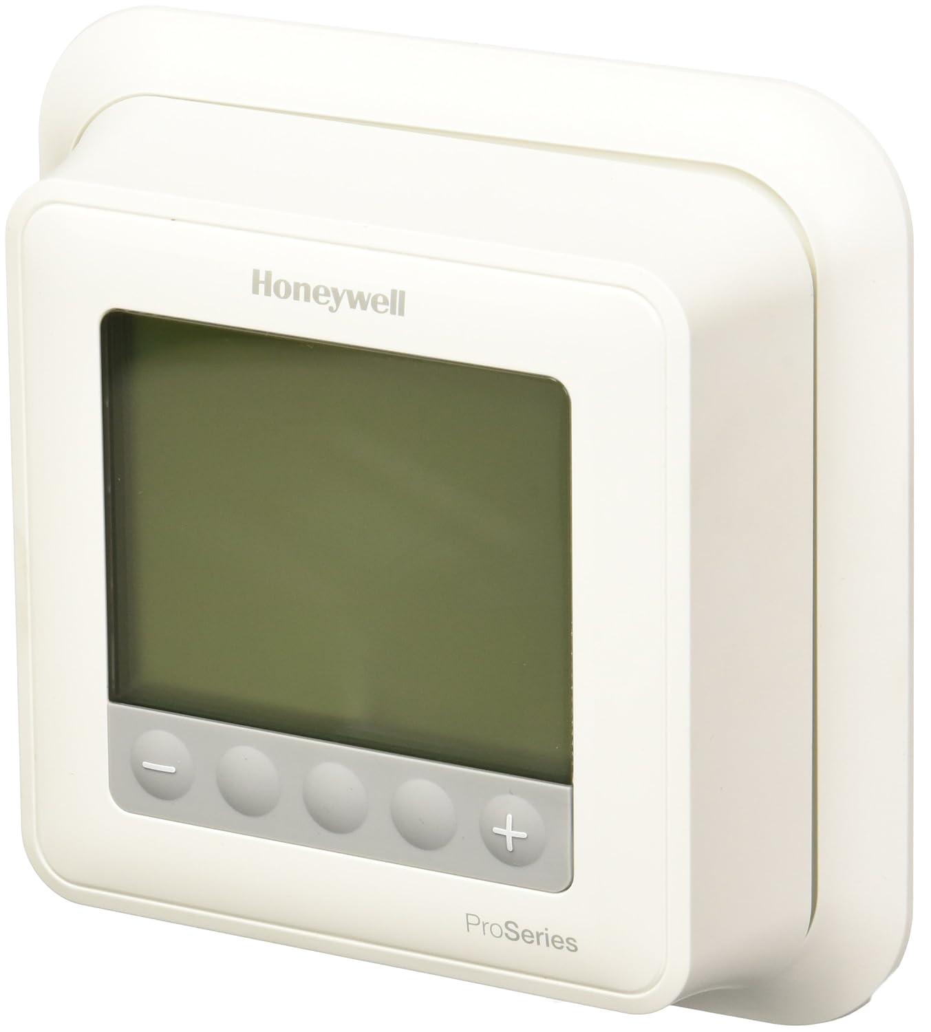 Honeywell Home T6 Pro programmable thermostat with digital display and control buttons for home climate management.