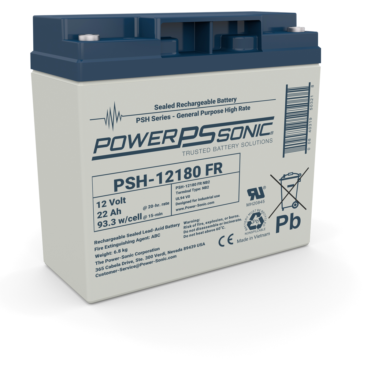 Power Sonic PSH-12180 NB2 FR PSH-12180NB-FR 12V21AH;HighRate