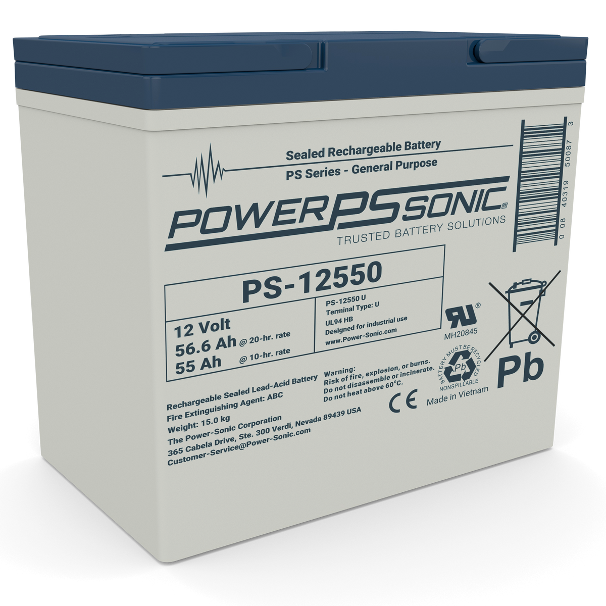 Power Sonic PS-12550U 12V55.0AH Univ
