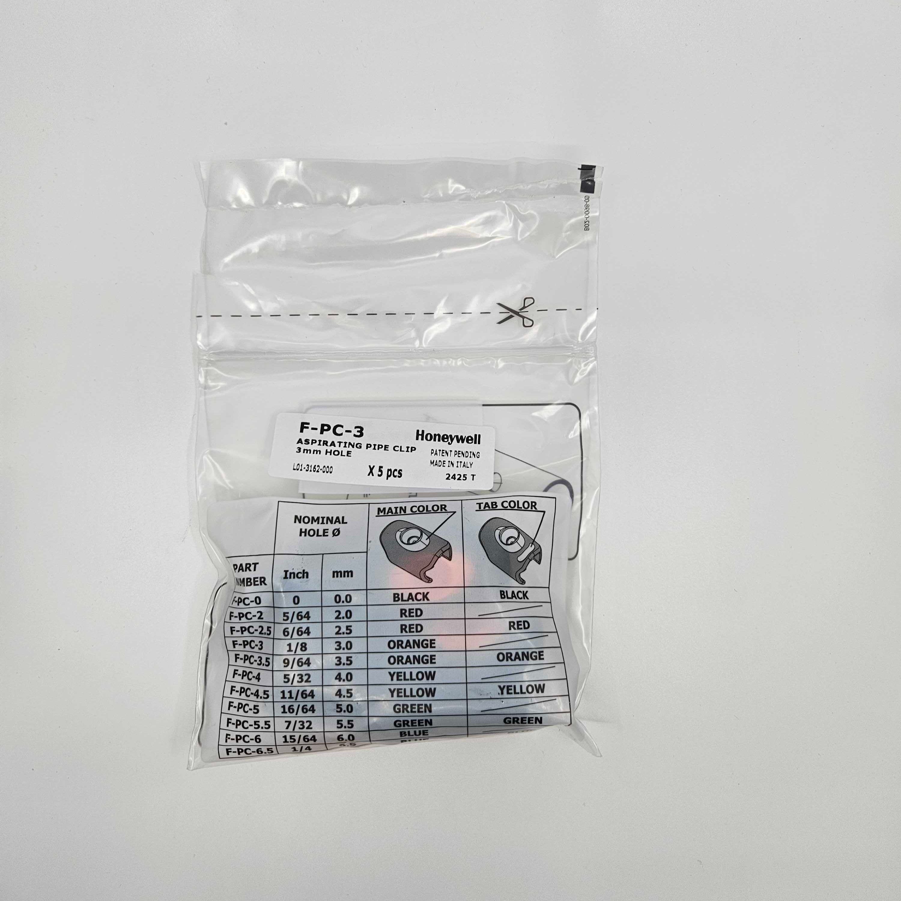 VESDA F-PC-3 StandardClip for ASD Pipework 3.0mm - Pack of 5