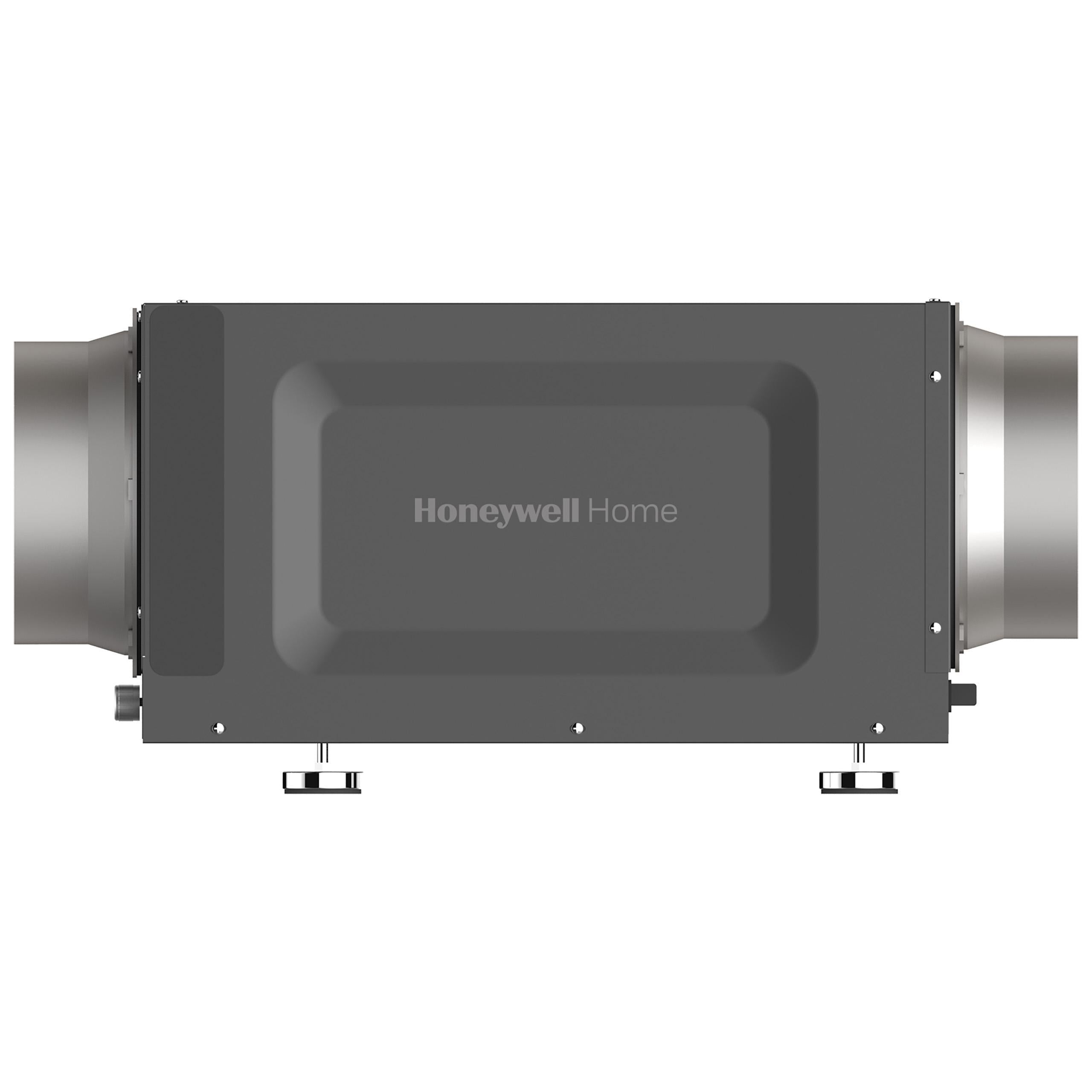 Honeywell Home DR65A3000/U 65-Pt. Whole Home Dehumidification System installed in a modern utility room.
