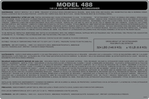 Amerex Fire 24973 Nplate 488 125 ABC CG