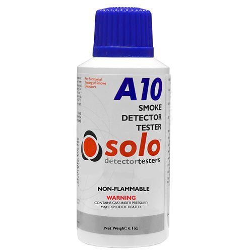 Solo SOLOA10 Smoke Test Aerosol in 4.8oz can, used for testing fire alarm sensitivity with a smoke test aerosol.