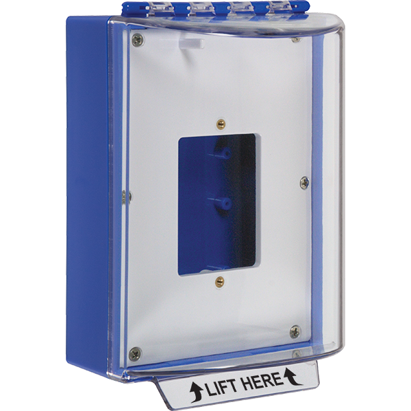STI STI-13500NB Universal Stopper Dome Cover, Enclosed Back Box and Opened Mounting Plate, Blue