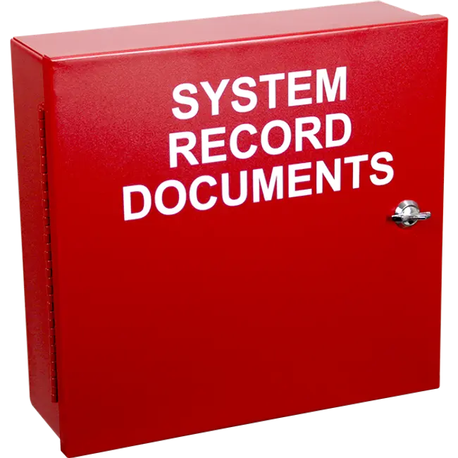 STI EM1212DOC System Record Documents Enclosure, Metal, Thumb Lock Red