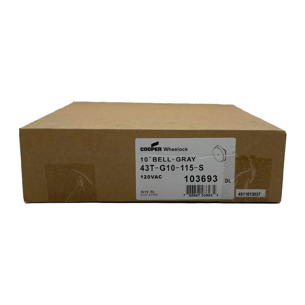 Eaton Wheelock 43T-G10-115-S Bell, Gray, 10", 115 VAC