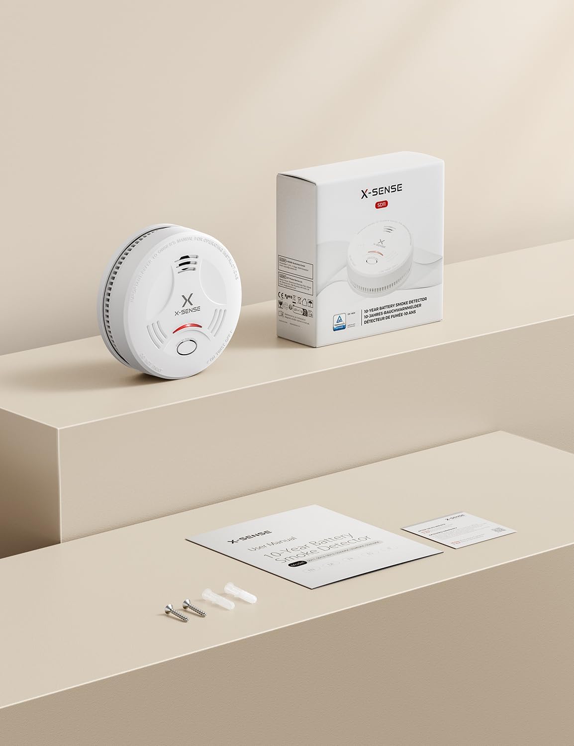 X-Sense SD11 Stand-Alone Audible and Visual Smoke Alarm
