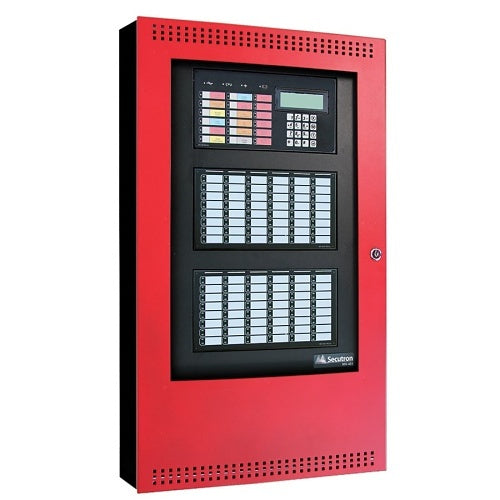 Secutron MR-401RP fire alarm control panel with 3 SLC loops and multi-zoned addressable design for fire safety systems.