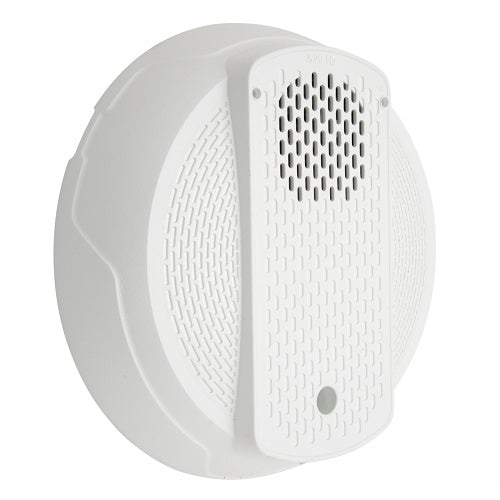 System Sensor HCWL2-LF ceiling mount fire alarm sounder in white, low frequency design for fire safety detection.