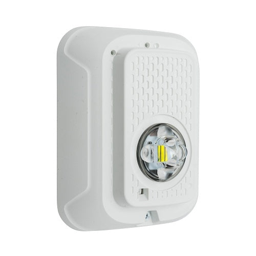 White System Sensor SWLED-P 2-wire wall-mount strobe with LED indicator, designed for alert signaling and safety.