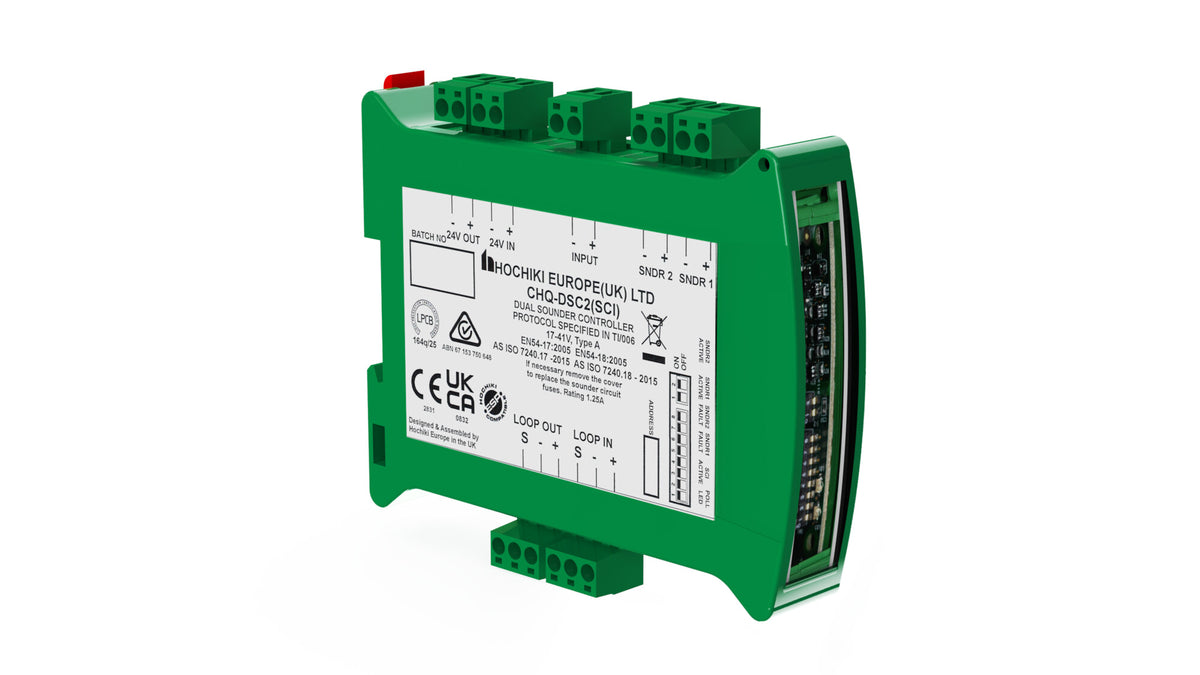 Hochiki CHQ-DSC2/DIN(SCI) Dual Sounder Controller DIN Enclosure with SCI