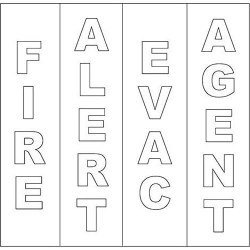 White decal sticker for fire alarms by System Sensor, designed for clear labeling and safety identification.