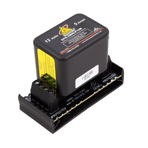 Ditek DTK-2MHLP12BWB data and signaling circuit surge protector for fire alarms, with multiple ports and robust design.