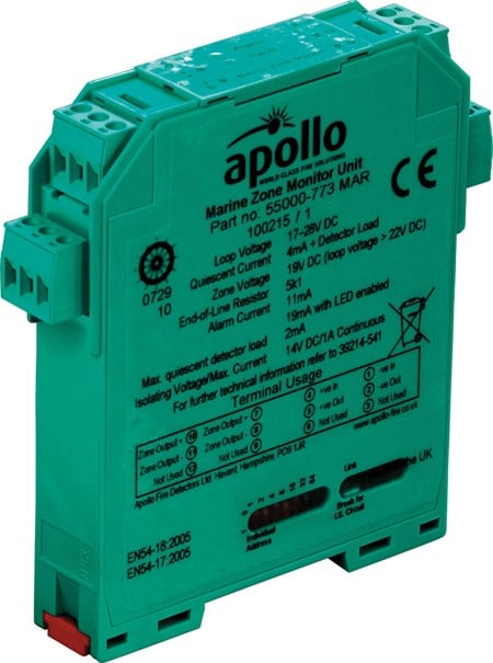 Apollo 55000-773MAR XP95 Marine DINRail Zone Monitor Module