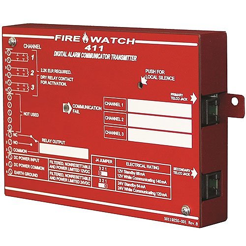 Fire-Lite 411UD 4-Channel Dual Line Slave DACT - The Fire Alarm Supplier