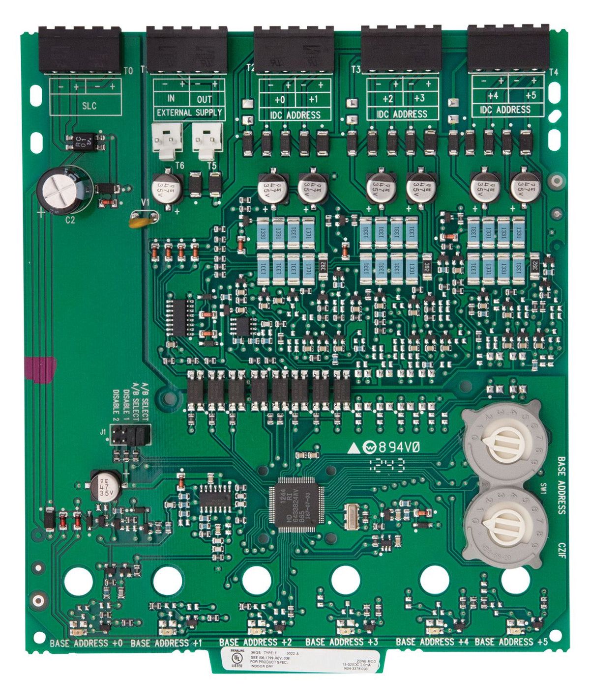 Fire-Lite MMF-302-6 6INPUT Class B or 3INPUT Class a 2WIRE DET Zone Module