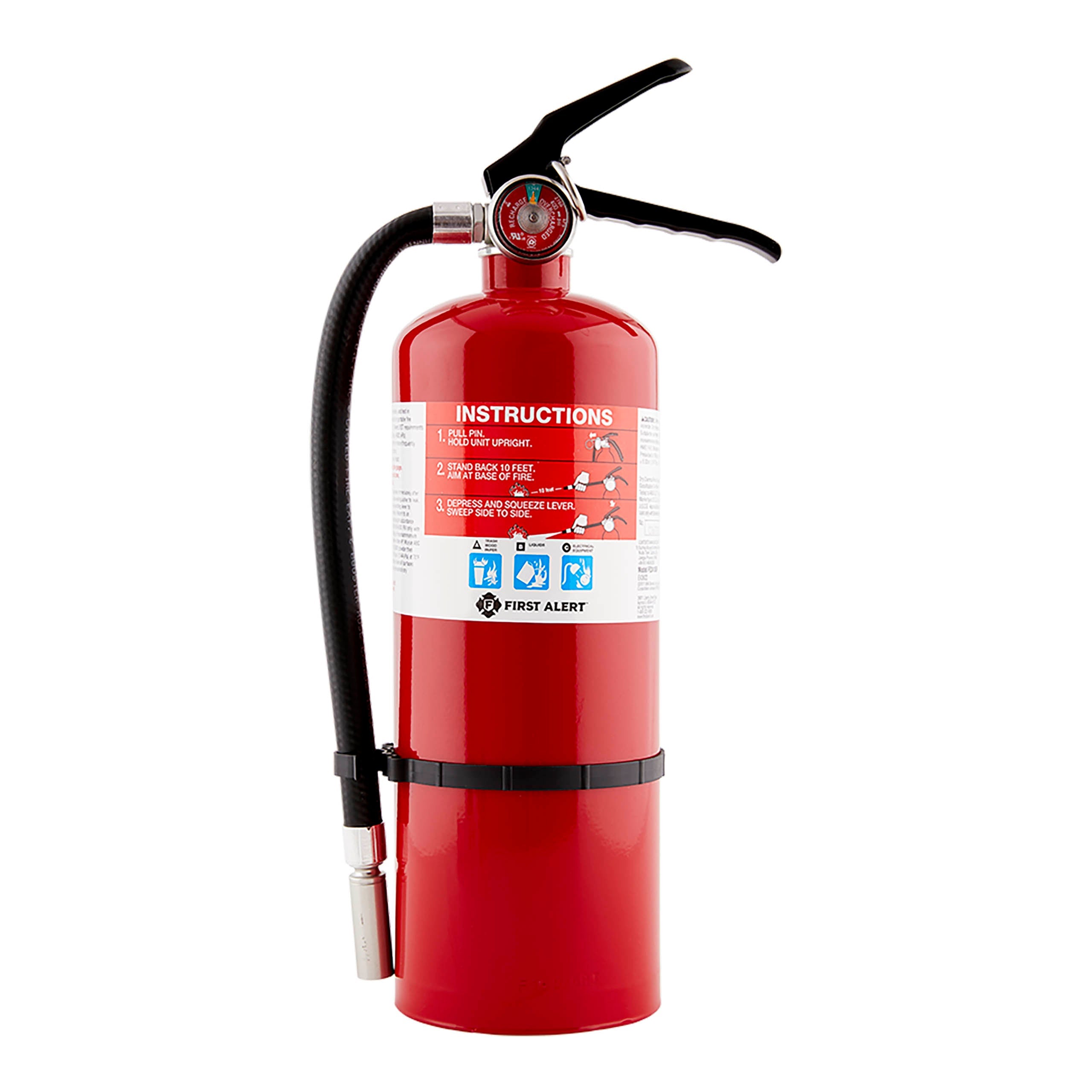 First Alert HOME2 Rechargeable Compliance Fire Extinguisher UL Rated 2-A:10-B:C