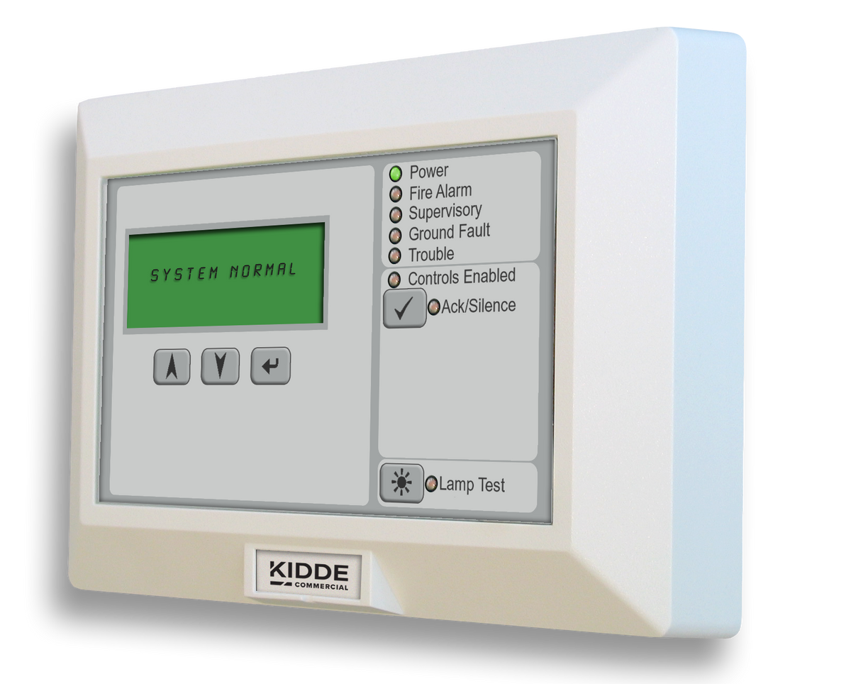 Edwards K-RLCD-2 Remote Annunciator Compatible with EVOLVE-ML Series, LCD, No Common Controls, White, English, Kidde Commercial