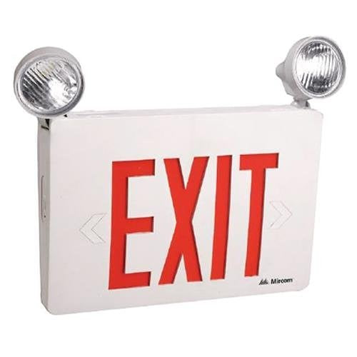 Secutron EL-7027BR LED Emergency Exit Sign Adjustable Combo Red - The Fire Alarm Supplier