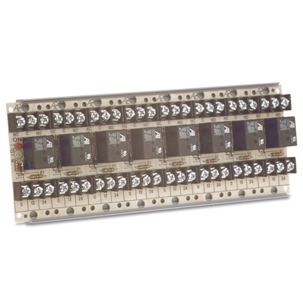 APC MR-708/T MR-700 Series 12VDC/ 24VDC Relays, SPDT, 8 Modules, Track Mount