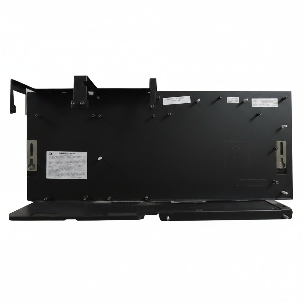 Notifier CHS-M2 chassis assembly for CPU640/CPU640E fire alarm system, shown in a close-up image of the metal enclosure and mounting components.