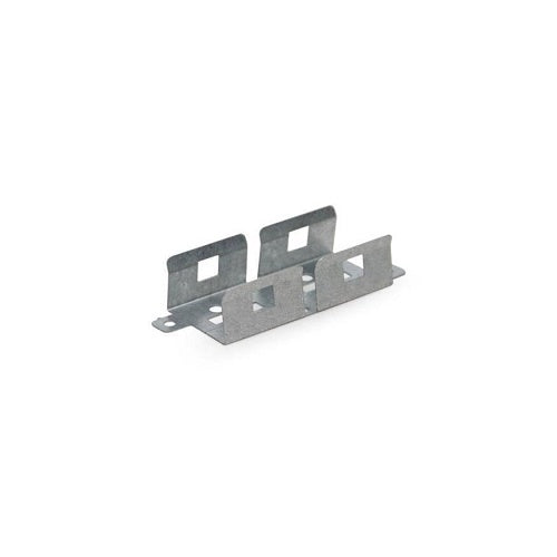 Space Age SSU00464 dual IAM module mounting bracket for fire alarm systems, shown with mounting hardware and brackets.