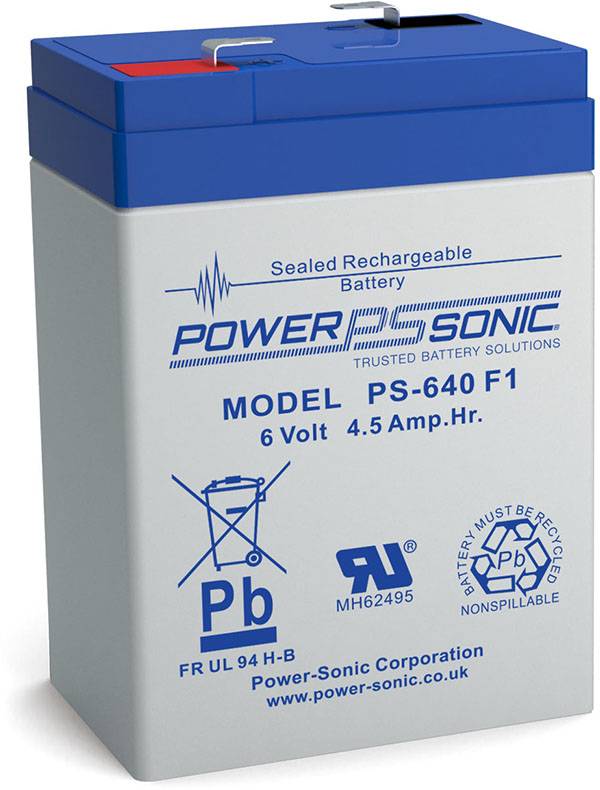 Power Sonic PS-640 F1 - ECOM PS-640 F1 6V4A Battery+ind.box;ECOM