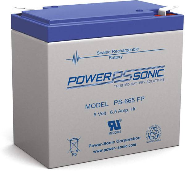 Power Sonic PS-665 GenPurpose, 6V, 6.5AH, F2, HB
