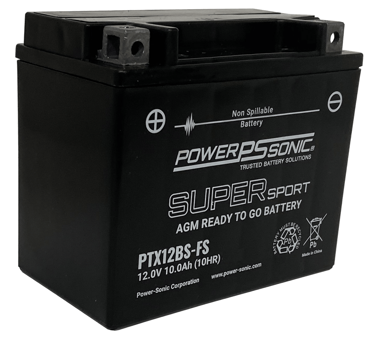 Power Sonic PTX12BS-FS Sealed 12V 10Ah