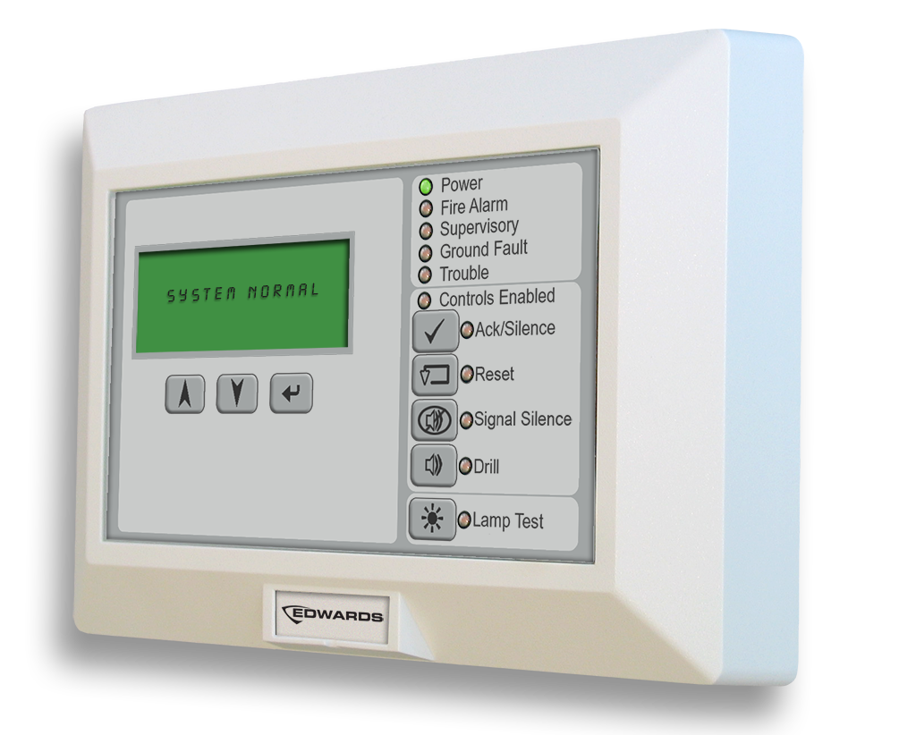 Edwards RLCD-C-2 Remote Annunciator Compatible with EDGE-ML Series LCD with Common Controls White English Edwards