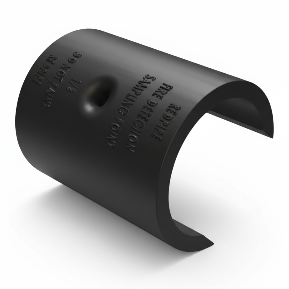Black ModuLaser RP5251 Sample Hole Marker for fire alarms, 1/8-inch diameter, used for precise mounting and installation.