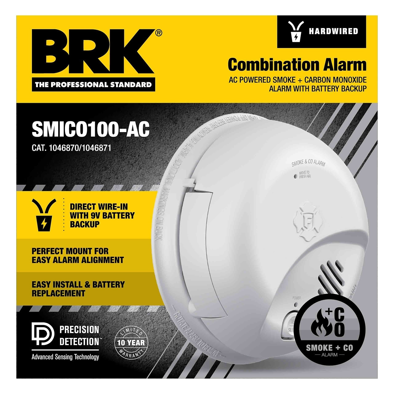 BRK SMICO100-AC Interconnectable Ion Smoke and CO Alarm (1046871)