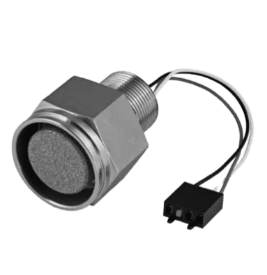 Det-Tronics 006824-003 combustible gas sensor with M20 connection, shown on screen. Compact gas detector for industrial safety.