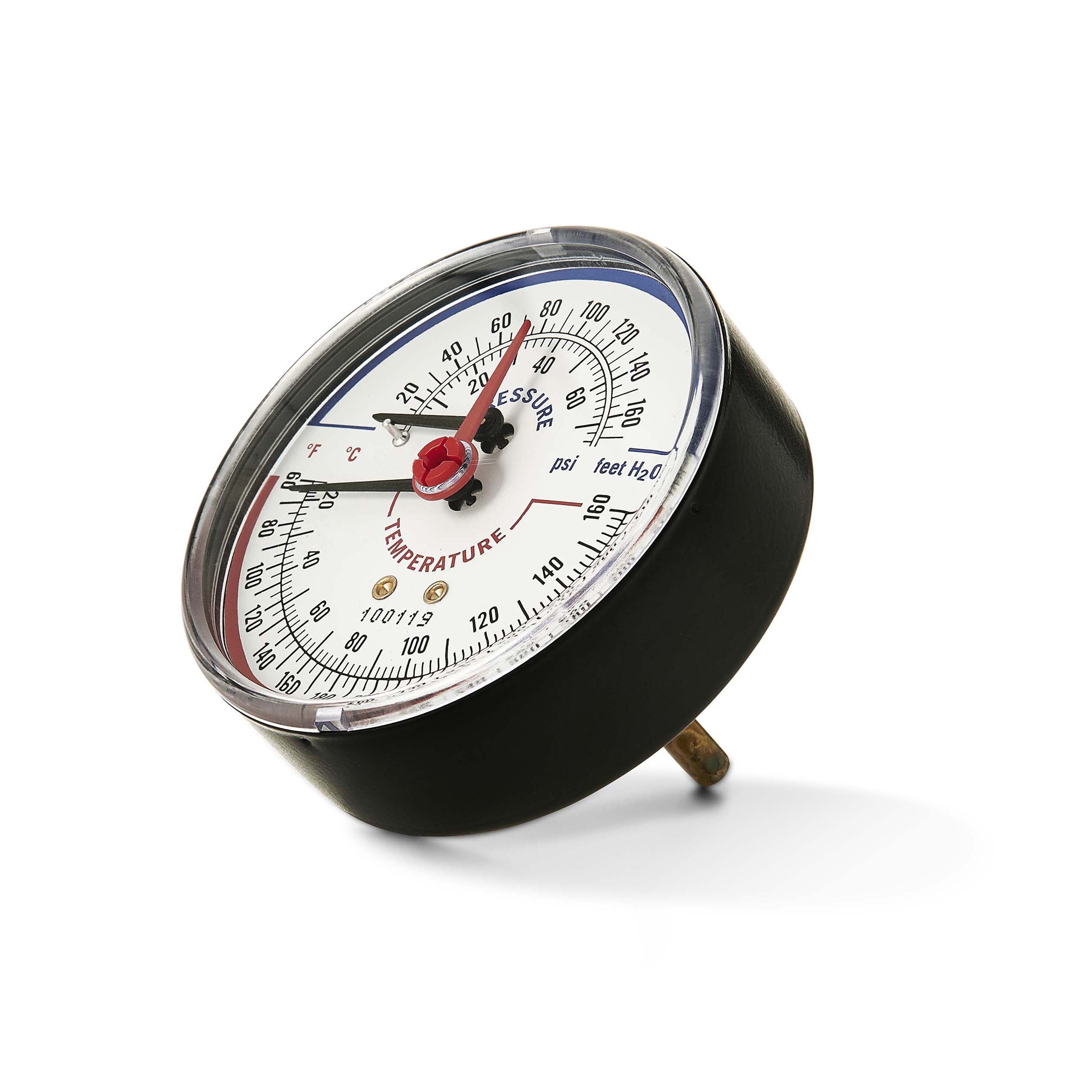 Resideo TDV-040/U 1/2" NPT, 3-1/8" Face, Temperature & Pressure Gauge (Tridicator), TDV-040