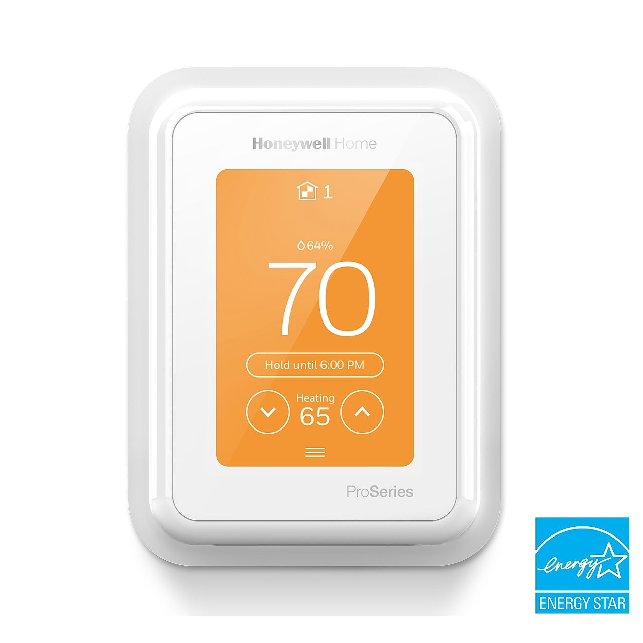 Honeywell Home T10+ Pro Smart Thermostat with EIM, sleek digital display and modern design for home climate control.