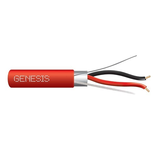 Genesis 46021004 18/2 Solid Shielded Fire Alarm Cable, Plenum