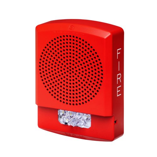 Eaton Wheelock ELMTSR-A Eluxa, Multitone Strobe Horn, Red, Wall, 24V, Agent Lettering, Clear Lens - image 3