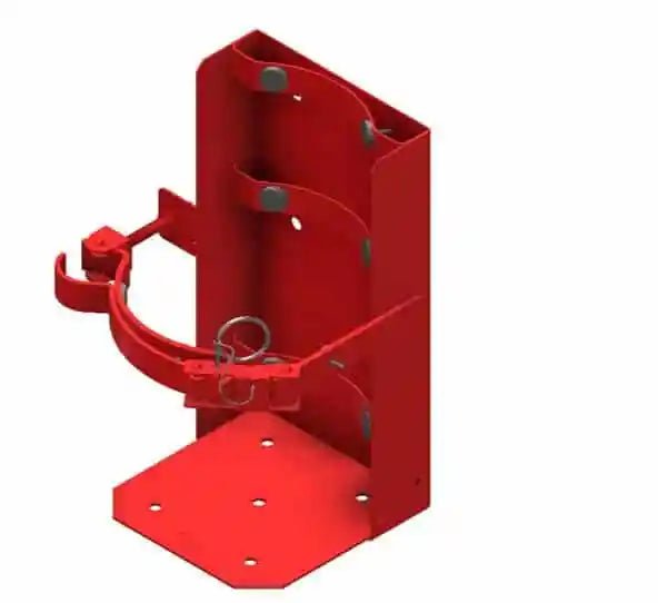 Amerex 26450 810 Red 7″ Heavy Duty Vehicle Bracket - The Fire Alarm Supplier