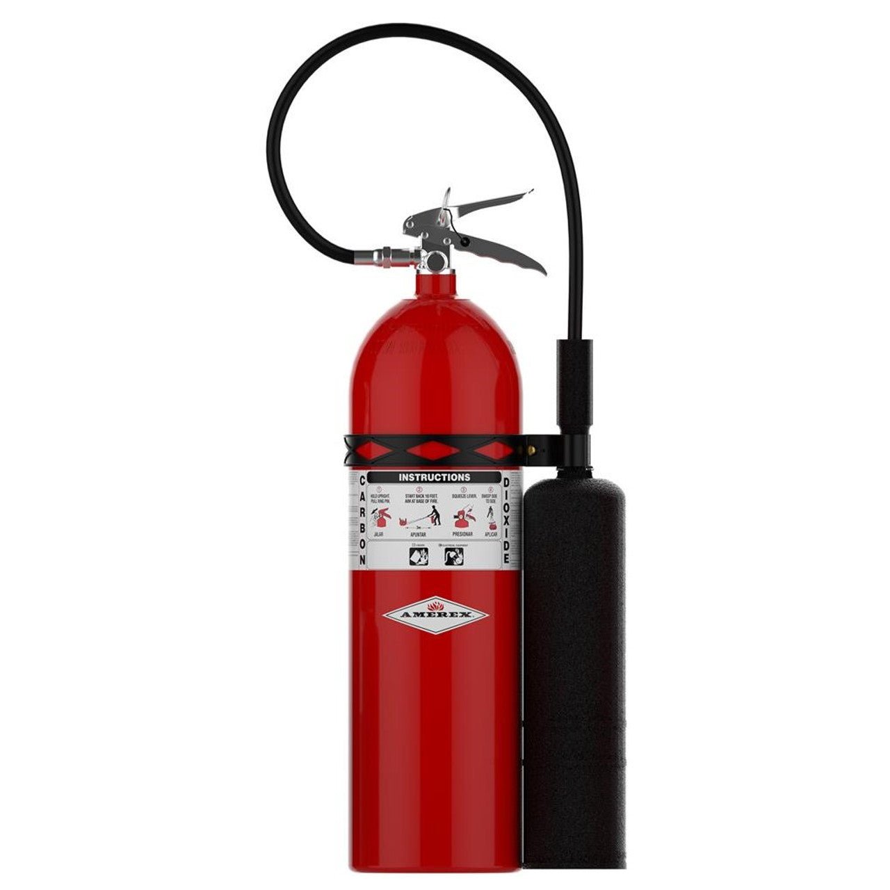 Amerex 331 Fire Extinguisher, CO2, 15lb, 10BC, With Wall Bracket - The Fire Alarm Supplier