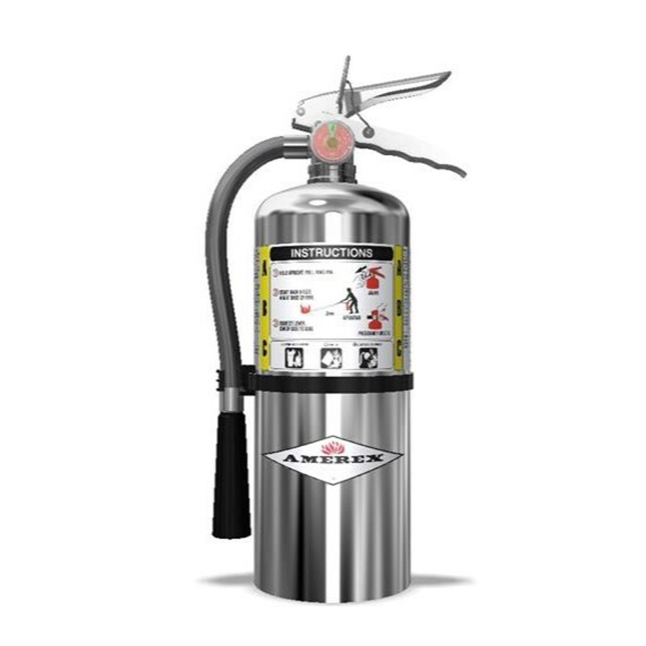 Amerex B461C Chrome Fire Extinguisher ABC, 6lb, 3A40BC (15392) - The Fire Alarm Supplier