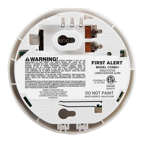 BRK CO6B01 Battery-Operated Carbon Monoxide Alarm, Sealed Tamperproof Power Cell - image 3