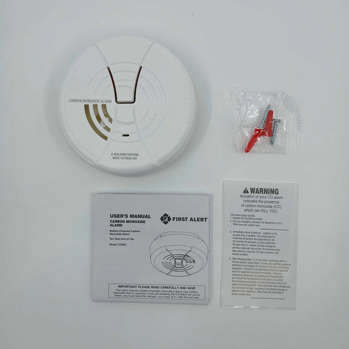 BRK CO250LB Basic Battery-Operated Carbon Monoxide Alarm