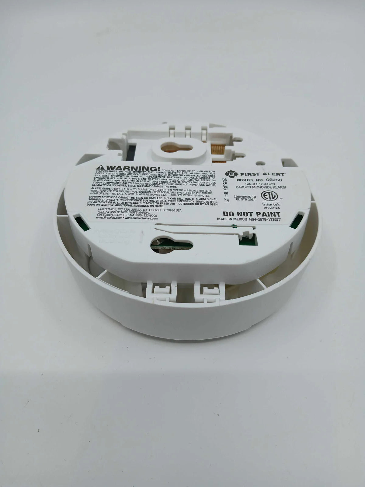 BRK CO250LB Basic Battery-Operated Carbon Monoxide Alarm